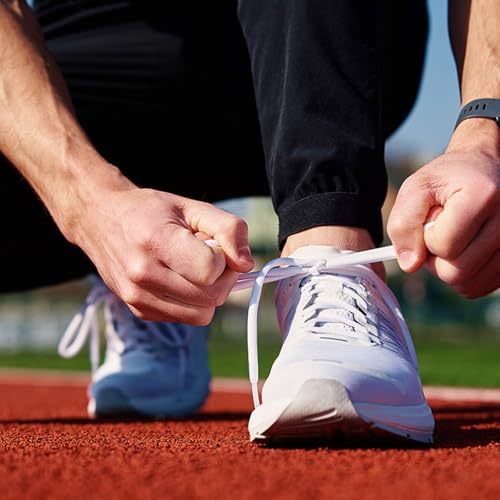 Image of Oval Athletic Shoelaces Thick 4MM DELELE Half Round Shoe Laces Strings 2 Pair
