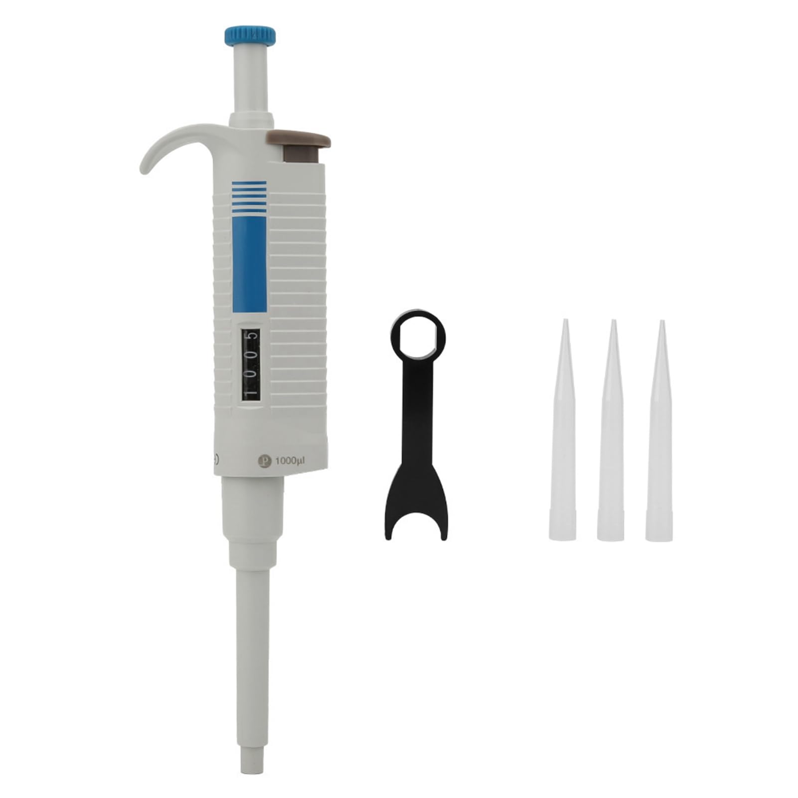 P1000 Pipett - Pipeta de laboratorio manual de un solo canal ajustable para laboratorio Sterilize Micro Pipeta 100-1000µl