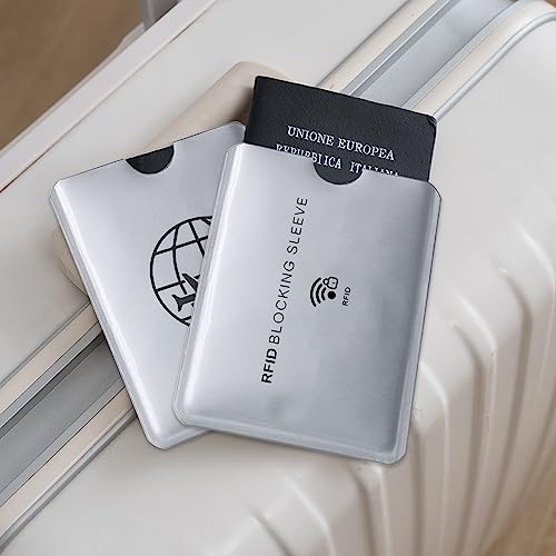 PUSNMI Mangas com bloqueio de RFID, porta-cartões de crédito, porta-cartões de crédito, protetor de