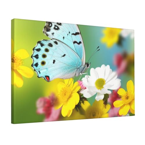 Impression sur toile de papillons colorés pour sublimer le mur de votre salon ou chambre