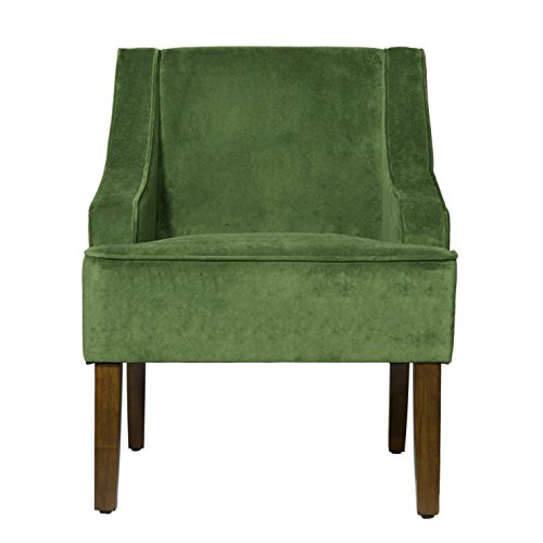 Homepop Velvet Swoop Arm Living-Room-Chairs, Dark Green #TOP1