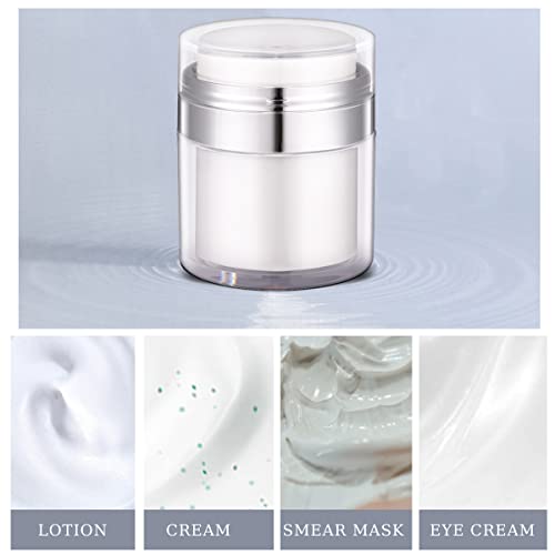 Umetass 3-Pcs 1Oz Airless Pump Jar, Refillable Cream Jar Vacuum Bottle Travel Size Empty Container For Cream And Lotion #TOP5