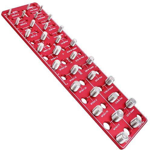 30 Thread Checker, Bolt Size and Thread Gauge with 15 Metric and 15 Imperial for Machinists, Engineers and DIYers
