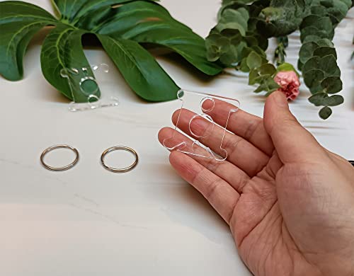 30 Stück Acrylfaden-Spulentropfen, Acrylgarn-Chips, Sticktwist Organisation (transparent)