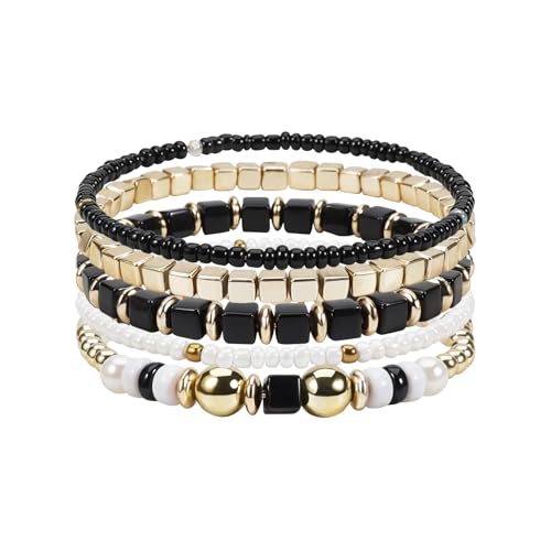 Bohemia Stackable Beaded Bracelet Crystal Beads Stretch Bracelet Jewelry