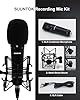 SUUNTOK XLR Condenser Microphone Studio Recording Microphone Perfect for Studio, Podacst, Live Streaming, Broadcast-TM87KB (Black) #5