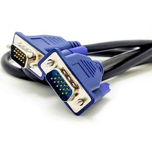 Cabo VGA 1,5 Metros Super Resistente Conexão Estável e Durável para TV, Projetor, Notebook e Monitores Compatível com Diversos Dispositivos, Fácil de Instalar Perfeito para Casa, Escritório e Escola