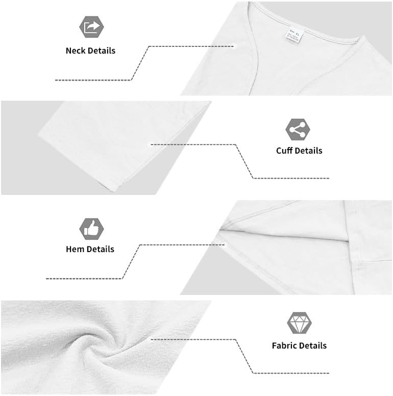 Mens Linen V-Neck Shirts Casual Long Sleeve Hippie Yoga Tops Lightweight Summer Beach Shirt - Image 6