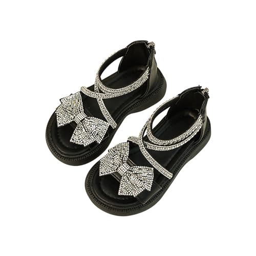 Girls Sandals Wedge Flatform Open Toe 𝐆ladiator Strappy Platform Low Heels Crystal Rhinestone Shoes with Zipper