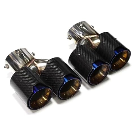 Compatible For BMW 2021 2022 2023 G23 M440i G20 G21 M340i G42 M240i Quad Carbon Fiber Exhaust System Muffler Tip(Carbon Fiber B) Cover