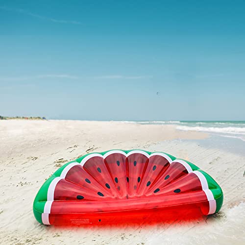 Neluxfe Luftmatratze Pool Wasser Hängematte, Aufblasbar Matratze, Schwimmmatratze Schwimmsessel Spielzeug für Erwachsene Sommer (Wassermelone) – Bild 7