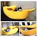 Bloepum 2X Cute Banana Cat Bed, Pet Bed Soft Cat Embrace Bed, Lovely Pet Bed for Cats, Rabbits & Small Dogs Yellow