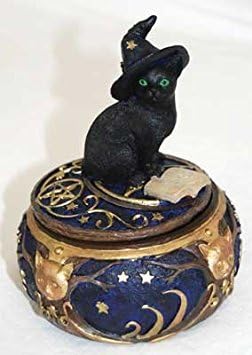 Magical Black Cat Trinket Box