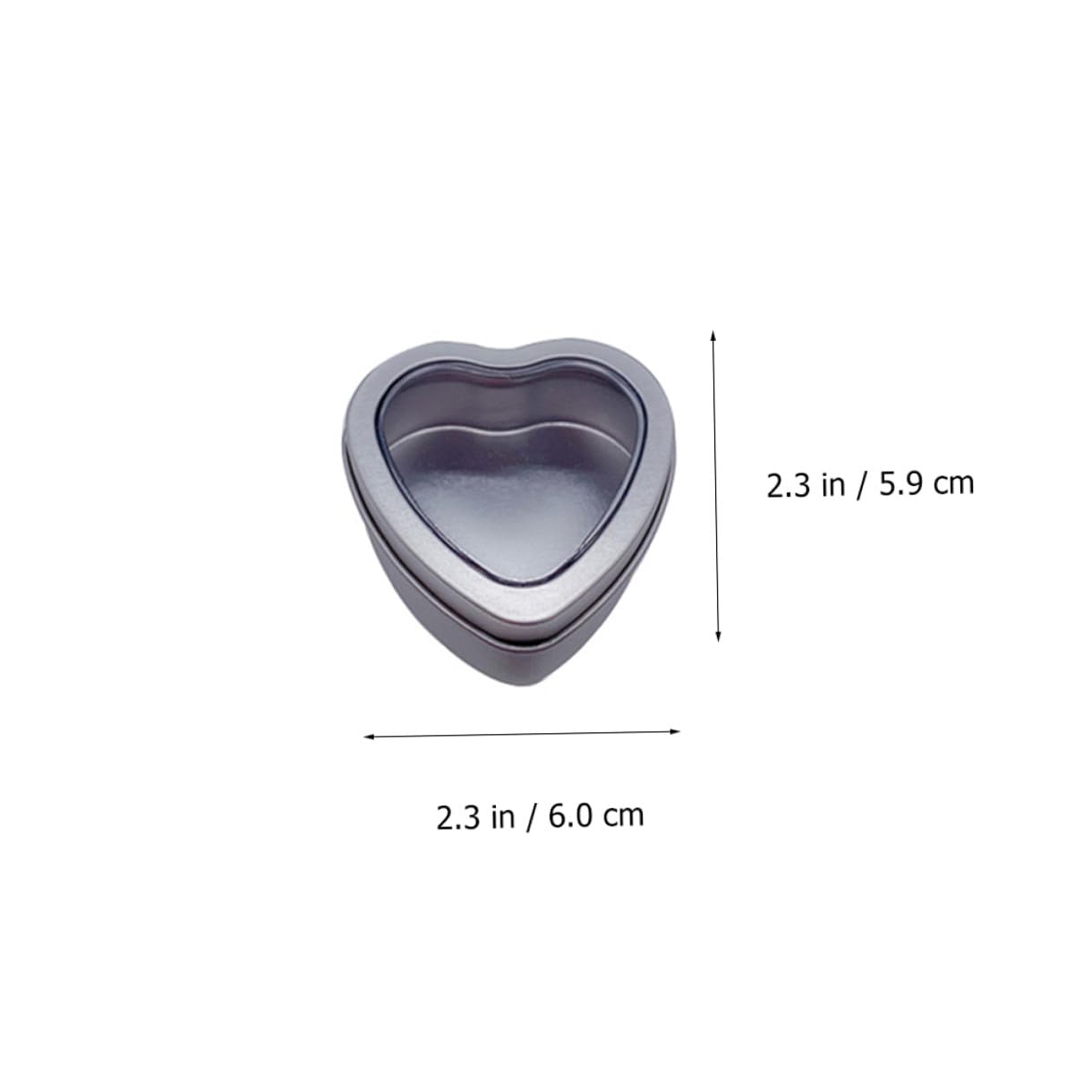 Ciieeo 24 Pezzi Scatoline Latta Forma di Cuore Finestra Trasparente Contenitore in Lamiera per Conservare Caramelle e Piccoli Oggetti per Bomboniere e Feste