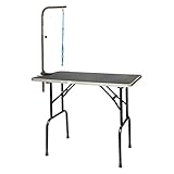 Go Pet Club Pet Dog Grooming Table with Arm, 42-Inch