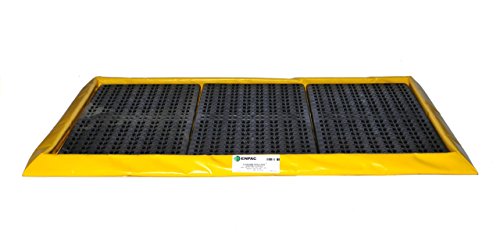 Enpac 6 Drum SpillPal Flexible Spill Deck with Grate, Yellow, Tough, Durable, Low-profile, Foldable, Two-way Air Relief, Foam Sidewalls