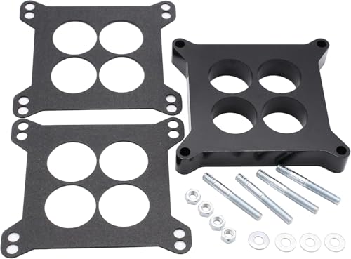 1 Ported Phenolic Carburetor Spacer 4bbl SBC BBC BB Compatible for Holley SB Chevy Ford