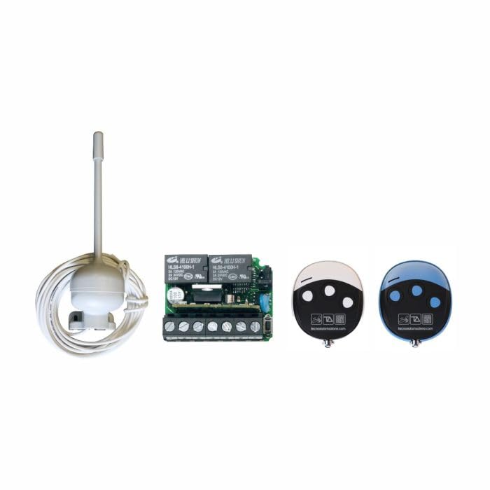 ECI ELETTROFORNITURE KR2ATW6T - KIT R2A - CON RICEVENTE RADIO A 2 CANALI, CASE RADIO E 2 TRASMETTITORI WALLY
