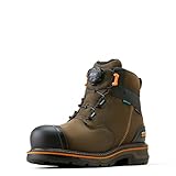 Ariat Men's Stump Jumper 6' BOA Waterproof Composite Toe Work Boot, Iron Coffee, 12 Wide