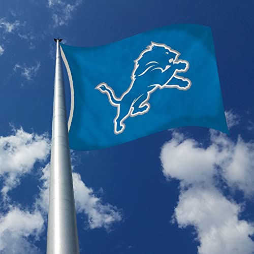 NFL Detroit Lions 3-Foot by 5-Foot Single Sided Banner Flag with Grommets by Rico Industries - Used condition - Image 3