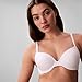 Calvin Klein Women's Constant Convertible Strap Lightly Lined Demi Bra Bra, -white, 34B