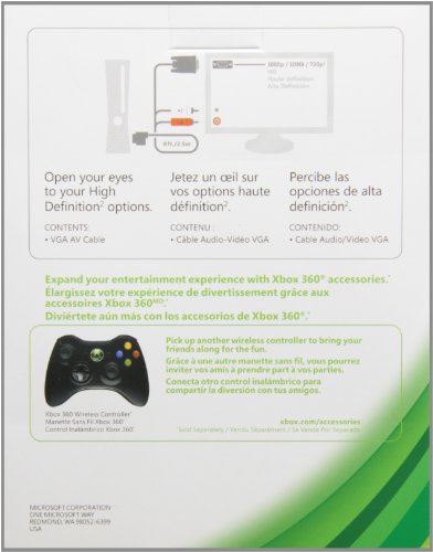 Xbox 360 Vga Hd Av Cable #TOP1