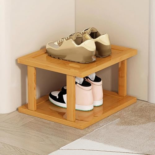 Meuble à chaussures empilable et modulable en bois à niveaux étroits - 5