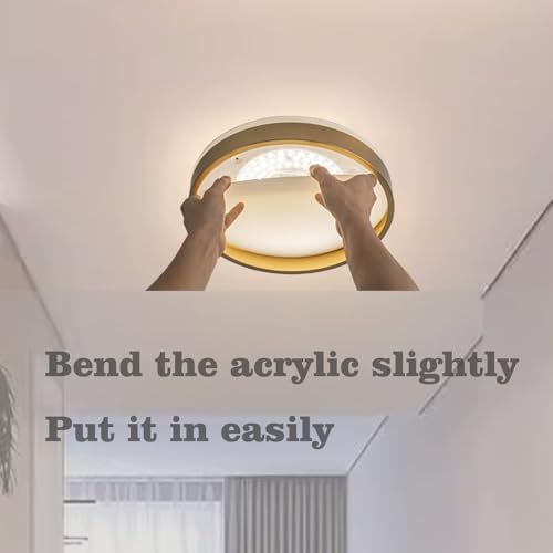 Image of Ken & Ricky 12 inch Modern Flush Mount Ceiling Light,Brush Gold,1 Pack