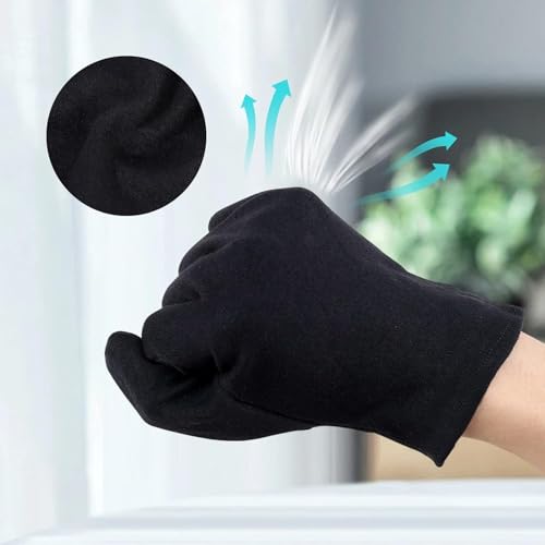 ENPOINT 5 pares de luvas de trabalho pretas, luvas de foto de arquivo para manipulação de arte, foto