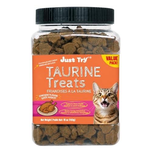 Just Try 16 oz friandises taurine chats, saveur poulet