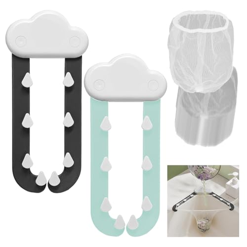 OAOSDH Piacroco di Scarico da 2 Pezzi E Filtro da 100 Pezzi, Filtro per Rifiuti da Cucina, Accessori per Lavello della Cucina, Forniture per La Cucina.