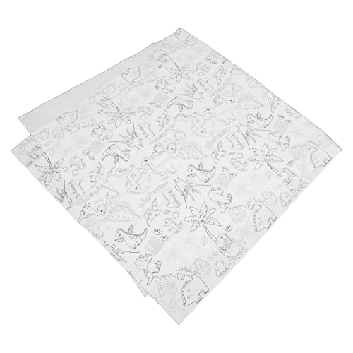 Beaupretty Fondo de Pantalla de Dinosaurios para Colorear Mantel de Dinosaurios Desechable de Mantel Decorativo para Fiestas de Cumpleaños Infantiles