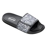 wasserschuhe lidl Komfortfußbett fashy Damen Pantolette Isabel Flacher Slipper, 39 EU