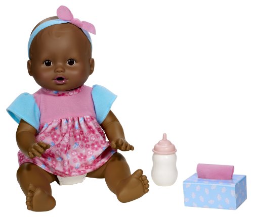 Muñeca Little Mommy Wipey Dipey afroamericana miniatura 1