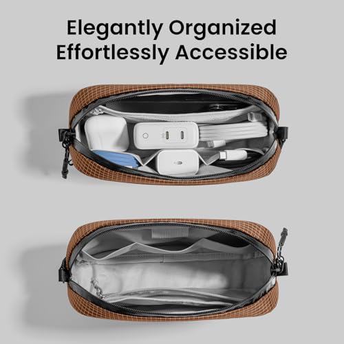 Image of tomtoc Electronics Organizer Travel Case Performance, Water Resistant Bag Cable Tech Pouch Accessories, Carry Storage for Cord, Phone, Cables, Airpods, USB Flash Drive, Daily Items