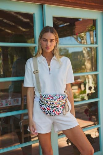 Image of FEIBOON Spacious Nylon Crossbody Bag Bum Bag Handbags Wallets Purses Trendy Shoulder Bag for Women