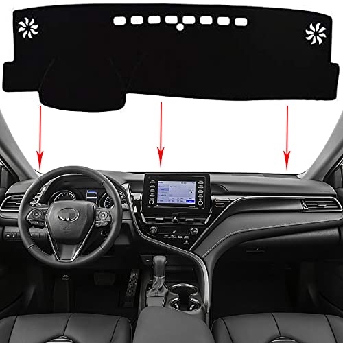 Xhq Dashboard Cover Mat Carpet Car Dash Board Interior Accessories For Toyota Camry 2018 2019 2020 2021 2022 Without Hud Function Reduces Glare Eliminates Cracking Protect The Interior Black Edge #TOP18