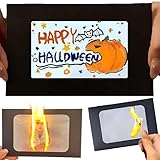 Grußkarten, Geburtstagskarte mit Brenneffekt, Wunderkerzen Effekt Karte zum Ausmalen, DIY Personalisierte Grußkarte für Geburtstag Feiern, Mädchen Frauen Männer (Schwarz)