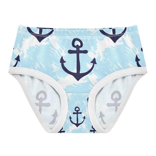 Navy Blue Anchors Toddler Girls's Underwear 2T 202c1330