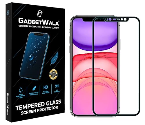GadgetWala® Military-Grade Gorilla Tempered Glass For Apple iPhone 11 – 9H Hardness, Edge-to-Edge Full Coverage, Anti-Scratch, Bubble-Free, Ultra...