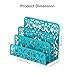 EasyPAG Mail Organizer Countertop 2pc Desk Mail Sorter for Envelope 3-Slot Vertical Letter Holder for Office, Home, School, Dark Teal