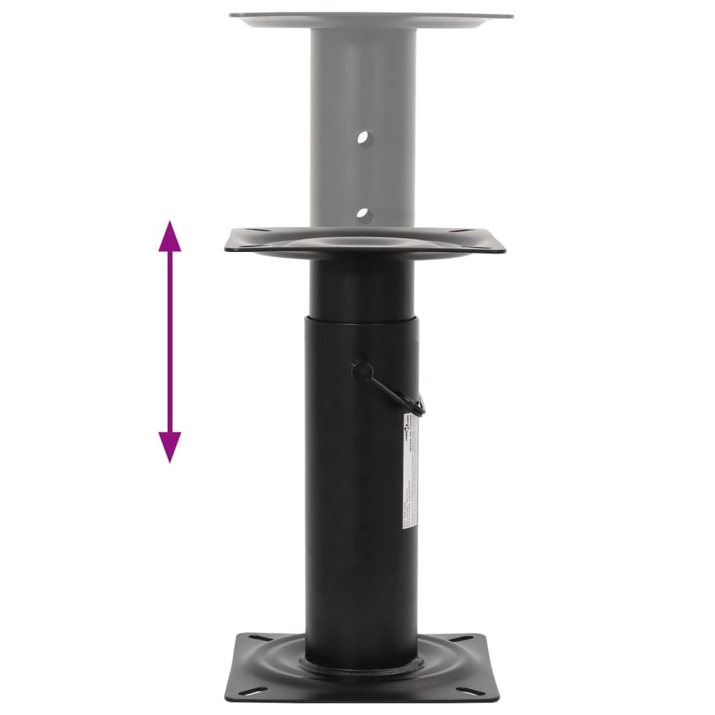 Piédestal de siège de bateau réglable 28 45,5 cm acier
