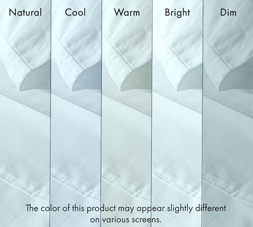 RUVANTI 100% Cotton Queen Sheets, Percale Queen Sheet Set, Spa Green by RUVANTI - Used condition - Image 7