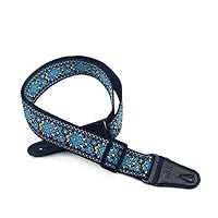 Amazon.co.jp: ベース用ストラップ 刺繍入りギターストラップレトロな