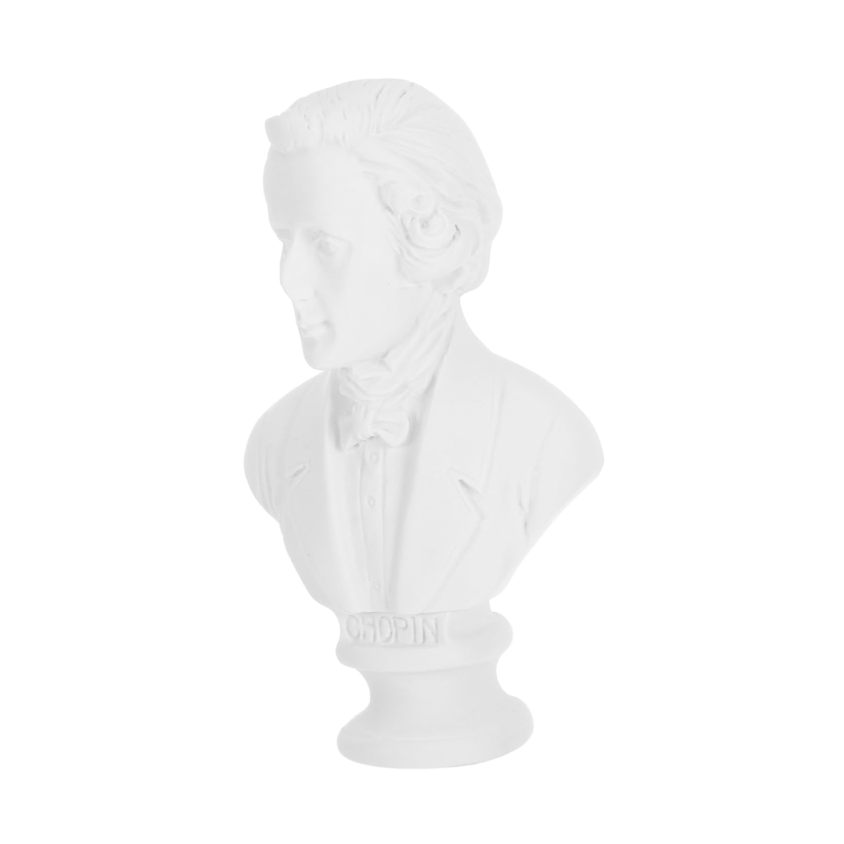 MUCKLILY Mini Resin Bust Statue of European Style Musician Sculpture for Home Decor Art Collectors and Photography Props and Realistic Design