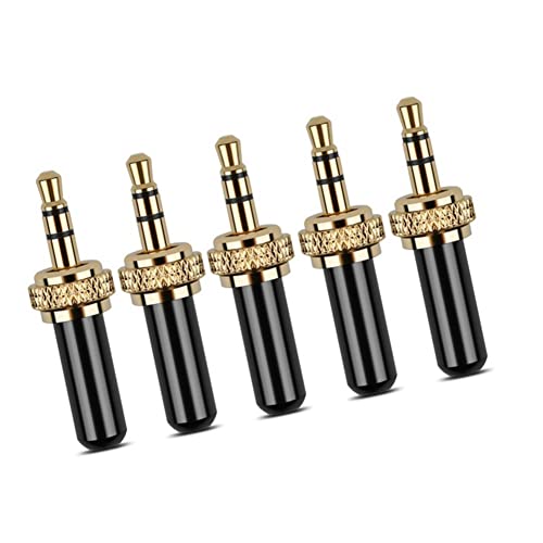 Pack de 5 conectores Jack 3.5mm con rosca interna M6 miniatura 5