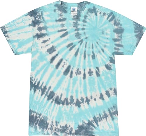 Colortone Tie Dye T-Shirts for Kids, Age 6-8 (Small), Coral Reef