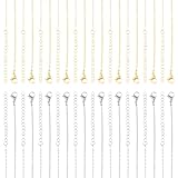 Cadenas De 20 Piezas, Collar De Acero Inoxidable Para Mujer, Collar De Joyería De 45 Cm + 5 Cm, Cadena De Eslabones, Collares De Plata Y Oro, Collar Diy, Cadenas De Eslabones Con Cierre De Mosquetón