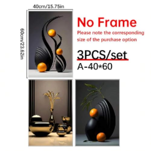 Peintures murales de sculptures dimensionnelles decoration triptyque abstrait