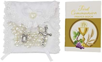 Girl First Communion Prayer Booklet Rosary Gift Set